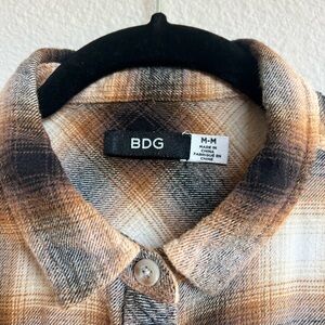 BDG women’s Brown Plaid Shirt